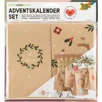 Soft-carrier Adventskalender met 24 papieren zakjes, rendierpatroon