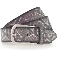 B.belt Riem 'Sabia' taupe / grafiet / lichtgrijs