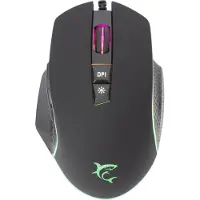 White Shark Gaming muis White Shark Gareth Black met RGB verlichting (Bedraad), Muis, Zwart