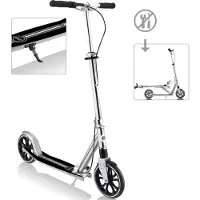 Globber NL 205 Deluxe – Step, 205 mm, ABEC 9, handrem, in hoogte verstelbaar, voorvering, opvouwbaar mechanisme, zilver