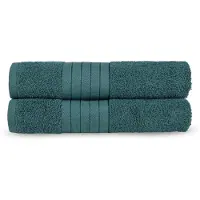 Good Morning Badstof Badlaken 100% Katoen 70x140cm - dark green - Set van 2