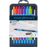 Schneider balpen - Slider Edge - penpunt XB 1,4mm - 8 stuks assorti kleuren - S-152279