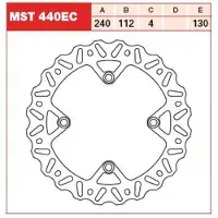 TRW Remschijf MST440EC, 1 Stuk