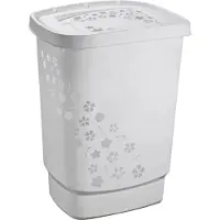Rotho Wasdoos „Flowers” 55 L grijs 44,7 x 34,7 x 60,4 cm.