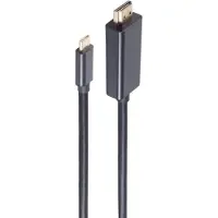 Shiverpeaks HDMI A Stecker/ USB 3.1 C Stecker, 4K, schwarz, 1m