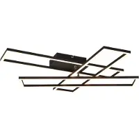 TRIO Design Plafondlamp Corso Zwart