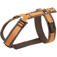 AnnyX hondentuig-harnas- Y-tuig-BRUIN-BARNSTEEN-maat L-geschikt voor borst omtrek 70 tot 86cm-gewicht 26-38kg