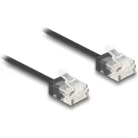 DeLOCK RJ45 Network Cable Cat.6 UTP Ultra Slim 2 m black with short plugs
