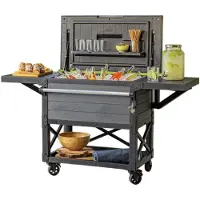 Keter Unity Patio Cooler Partytafel - 95,5x58,4x89,8cm - Zwart
