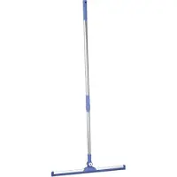 Relaxdays vloertrekker badkamer - telescoopsteel - 84–135 x 52 cm - rubberen wisser - rvs - draaibaar