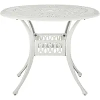 Beliani ANCONA - Tuintafel - Wit - 90 x 90 cm - Aluminium