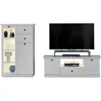 Trendteam Woonkamer, wandmeubel, BrandsonBaxter, wit decor, 235 x 129 x 41 cm