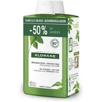Klorane A La Ortiga Bio Seborregulerende Shampoo voor Vet Haar 2 X 400 ml