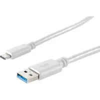 Shiverpeaks USB Kabel 3.0 A Stecker -USB 3.1 C Stecker weiß 3m