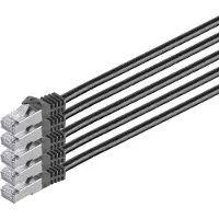 S-Conn RJ45 patchkabel met CAT 7 koperen kabel, PIMF, zwart, 0,5 meter
