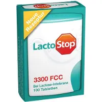 MIBE GmbH Arzneimittel LactoStop 3300 FCC voor mensen met lactose-intolerantie, tabletten, 100 tabletten