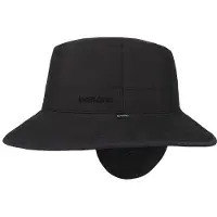 Hatland Amundson - Sympatex hoed met oorflap en kinkoord - Zwart - XL