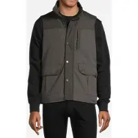 White Stuff Corby Canvas Gilet Dark Grey Size: XXL | Waistcoats Outlet | Heren | Grijs