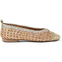 Lazamani Ballerina's Dames Goud Leer Size 37