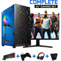 Screenon - Complete Fortnite Gaming PC Set - X10899 - V1 ( Game PC X10899 + 24 Inch Monitor + Toetsenbord + Muis + Controller )