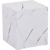 En.casa Bijzettafel Ellelu rechthoekig 45x40x40 cm marmerlook wit []