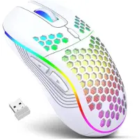 Kubus draadloze gaming muis - 3 verschillende DPI standen - rechtshandig - RGB verlichting - 82 gram - Zwart - werkt met alle software - ergonomisch