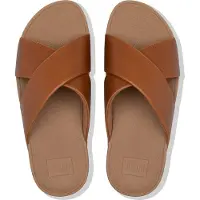 FitFlop Lulu cross slide sandals leather