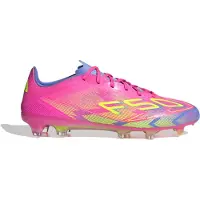 Adidas F50 Pro Gras Voetbalschoenen (FG) Roze Neongeel Blauw