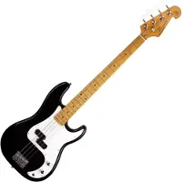 SX Elektrische basgitaar - SPB57-BK - Retro Series 57 - P-Style - Esdoorn toets - Zwart - Inclusief tas