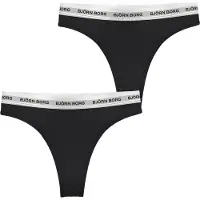 Björn Borg Core Logo Thong 2-pack Zwart | Maat: XXL