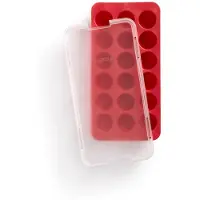 Lékué IJsblokjesvorm met deksel - Rond - Red