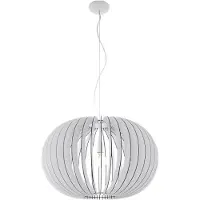 Eglo Stellato Hanglamp - E27 - Staal|Hout - Wit