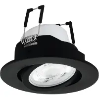 Eglo connect.z Saliceto-Z Smart Inbouwspot - Ø 8,8 cm - Zwart - Instelbaar RGB & wit licht - Dimbaar - Zigbee