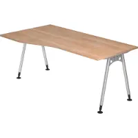 Hjh OFFICE PRO ATOS 18 S - 180 x 100 Walnoot Tafelhoogte I In hoogte verstelbaar