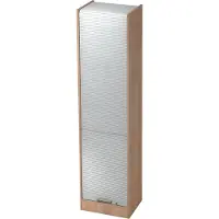 Hjh OFFICE PRO SIGNA R50 SG - Walnoot/Zilver Roldeurkast Hoogte van de map | 5 OH Greeplijst kunststof