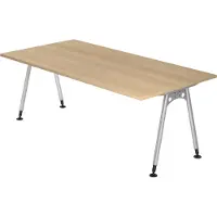 Hjh OFFICE PRO ATOS 2E S - 200 x 100 Eiken Tafelhoogte I In hoogte verstelbaar
