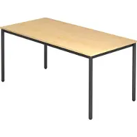 Hjh OFFICE PRO DORAN DR16 D - Esdoorn 160 x 80 met ronde buis / Zwart