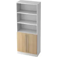 Hjh OFFICE PRO SIGNA G 7700 RE - Hoogte van de map | 5 OH Wit/Eiken Kast Rail handvat (kunststof)