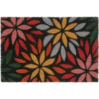 Relaxdays Deurmat kokos bloemen
