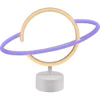 TRIO REALITY PLANET - Tafellamp - Wit - incl. 1x SMD 1,6 W - USB-aansluiting - Niet geschikt voor externe dimmer - Geschikt voor accuvoeding