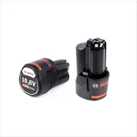 Bosch accu-starterset 2x GBA 10,8 V 2,0 Ah / 2000 mAh Li-Ion Professional ( 2607336879 )