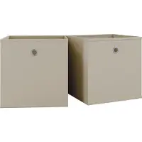 VCM Set van 2 vouwdozen vouwdoos stoffen doos vouwdoos plank doos opbergdozen