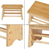 En.casa [] Opstapje Ryslinge 33x21,5x20 cm bamboe max 100 kg