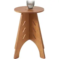 SoBuy Table d'appoint Ronde Bois Marron H48,5 x Ø30,5 cm