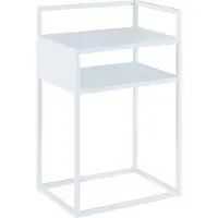 En.casa Bijzettafel Riihimäki met plank 65x40x30 cm wit mat