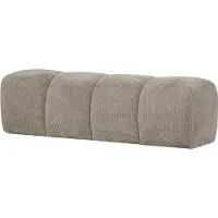 Woood Mojo Eetbankje 164 cm - Ribstof - Donker Zand - 49x164x45