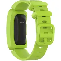 Strap-it Siliconen Smartwatch bandje - Geschikt voor Fitbit Ace 2 siliconen bandje - voor kids - lichtgroen - Horlogeband / Polsband / Armband
