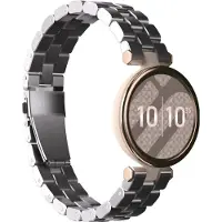Strap-it Stalen Smartwatch bandje - Geschikt voor Garmin Lily stalen band - zilver - Horlogeband / Polsband / Armband
