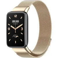 Strap-it Milanees Smartwatch bandje - Geschikt voor Xiaomi Smart Band 7 Pro Milanese band - champagne - Horlogeband / Polsband / Armband