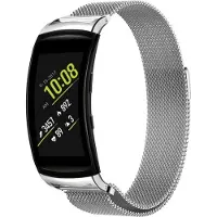 Strap-it Milanees Smartwatch bandje - Geschikt voor Samsung Gear Fit 2 / Gear Fit 2 Pro Milanese band - zilver - Horlogeband / Polsband / Armband